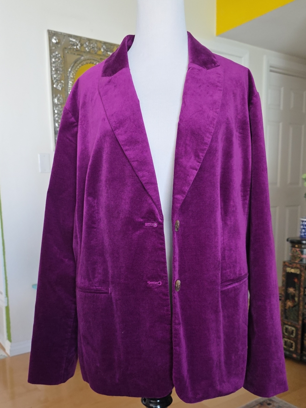 J. Jill Purple Velvet Blazer Jacket
